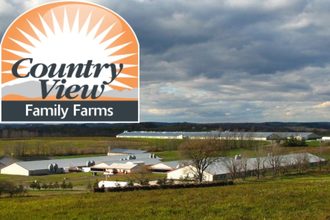 Country view family farms and logo cr country view e