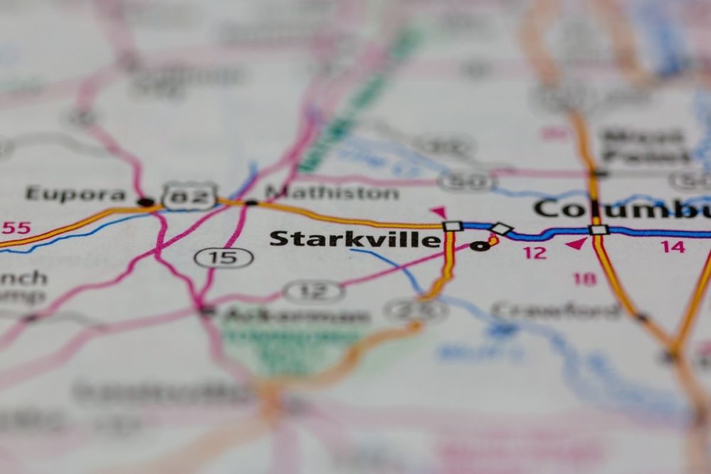 Starkville Mississippi map