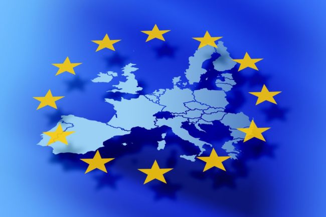 European Union map flag