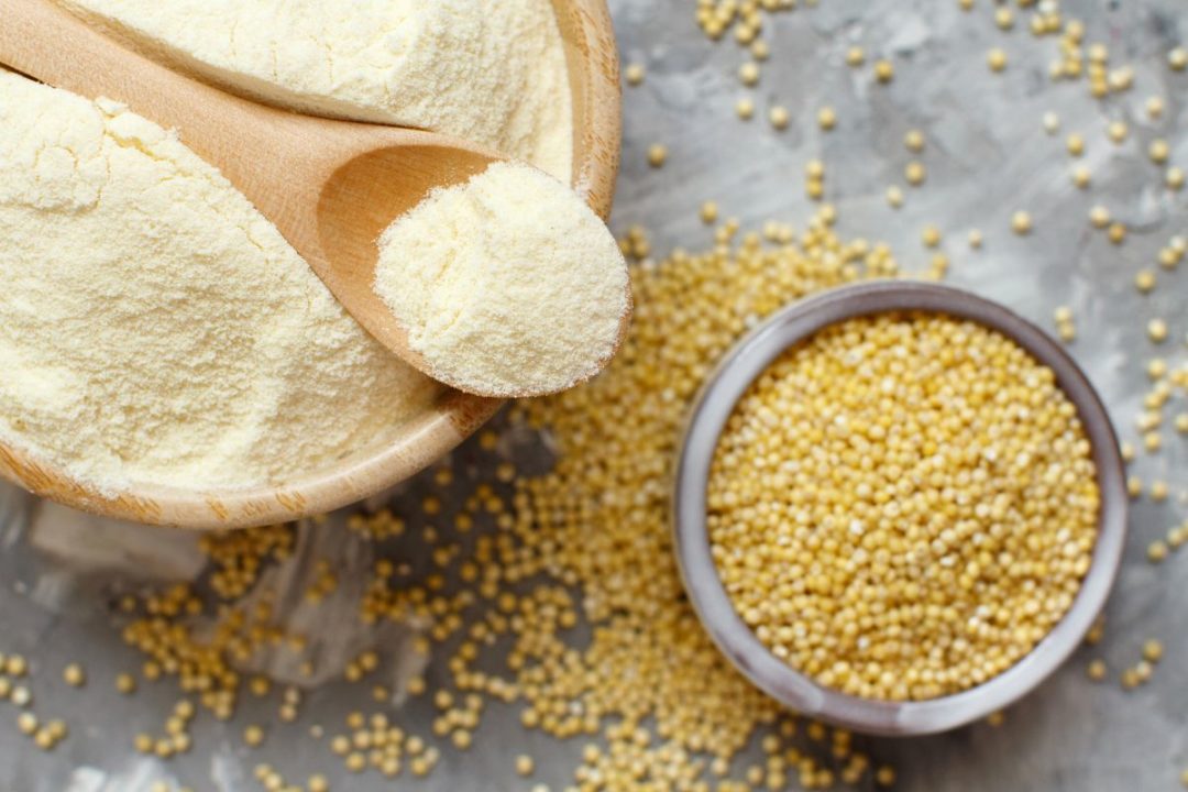 Millet grain flour