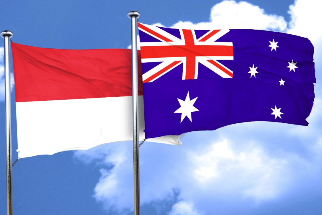 Australia Indonesia flags