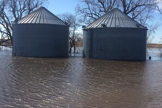 flooded grain bin
