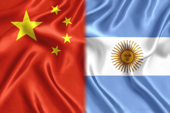 China Argentina flags