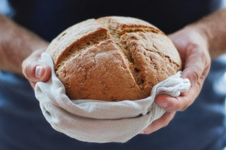 bread made from quinoa flour