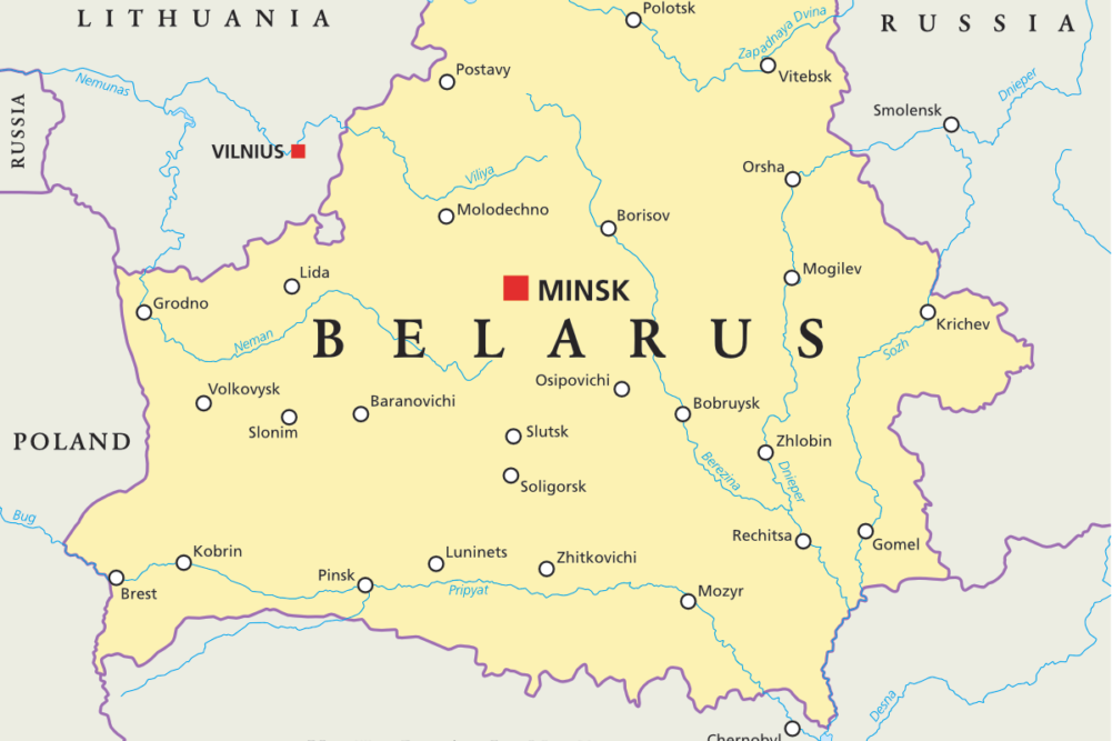 map of Belarus