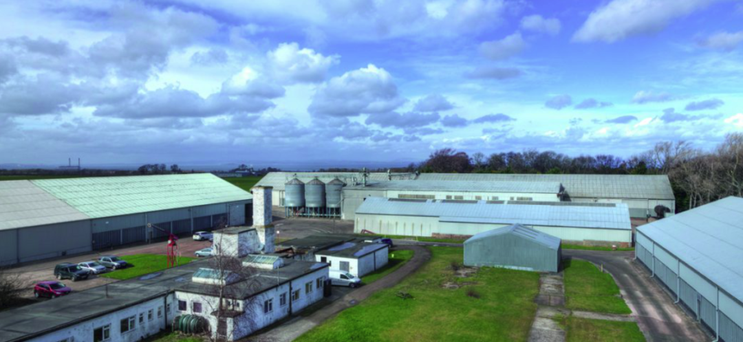 grain storage site in Gladsmuir in East Lothian